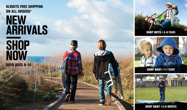 Quiksilver Boys New Arrivals Header
