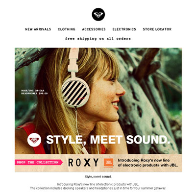 Roxy JBL Email